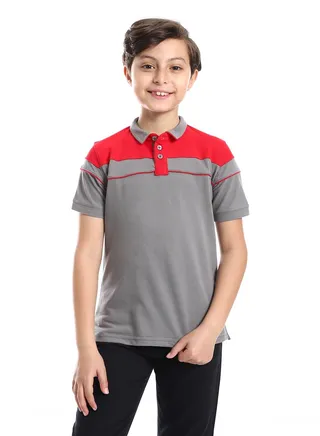 Boys Collared Neck Polo Shirt 