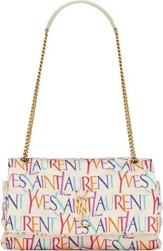 Logo-Print Leather Bag