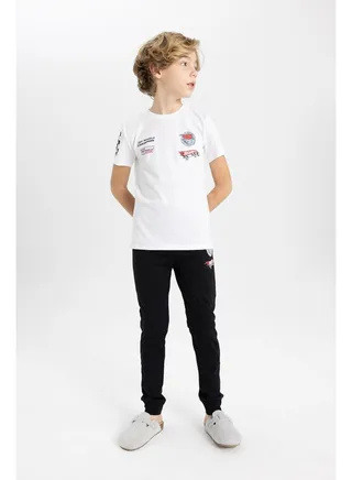 Boy Regular Fit Crew Neck Knitted Pyjamas -2 Pieces 