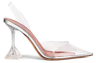 AMINA MUADDI Holli Glass Heel in White