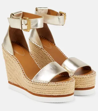 Glyn leather wedge espadrille sandals