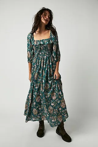 Oasis Printed Midi Dress by Free People