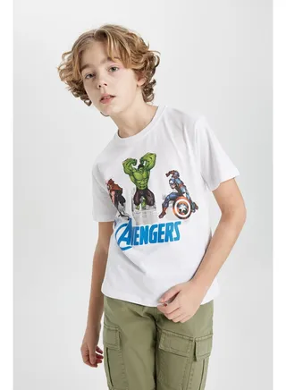Boy Regular Fit Crew Neck Knitted Short Sleeve T-Shirt 