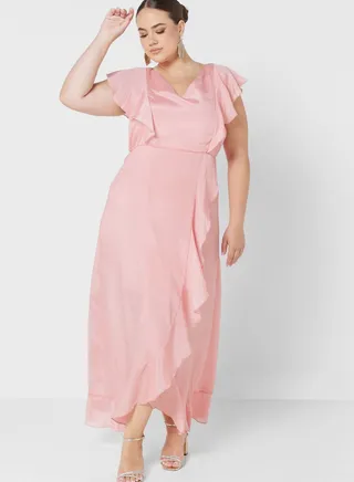 Ruffle Hem A-Line Dress 