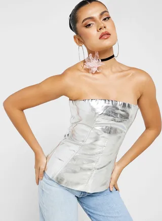 Johanna Shimmery Top 