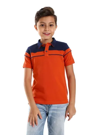 Boys Collared Neck Polo Shirt 