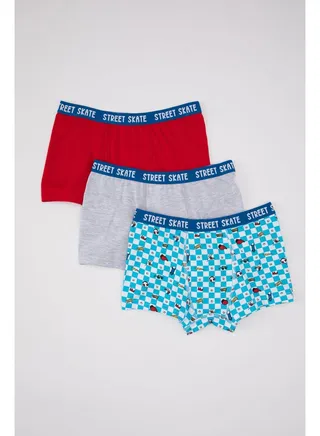 Boy Regular Fit Underwear Knitted Boxer - 3 Pack 