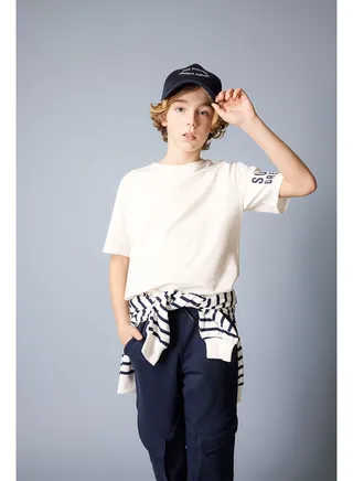 Boy Regular Fit Crew Neck Knitted Short Sleeve T-Shirt 