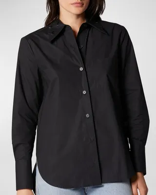 Quinne Embroidered Button-Front Top
