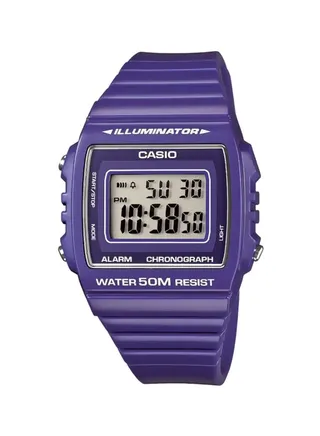 Girls' Water Resistant Rubber Digital Watch W-215H-6AVDF - 41 mm - Purple 