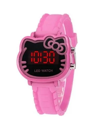 Girls' Fashion Silicone Strap Digital Wrist Watch 