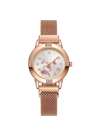 Girls Watch Sanrio Rose Gold With Diamonds Quartz Watch 