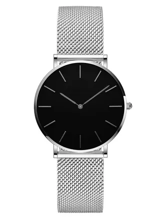 Stainless Steel Mesh Strap Waterproof Women's Watch 