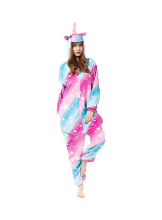 Unicorn Printed Onesie Pink/Blue 