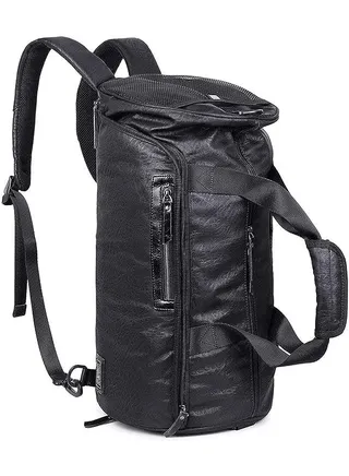 Bag with Shoes Compartment, Waterproof Travel Duffel Hand Bag Large Size For Men and Women (Black) 
