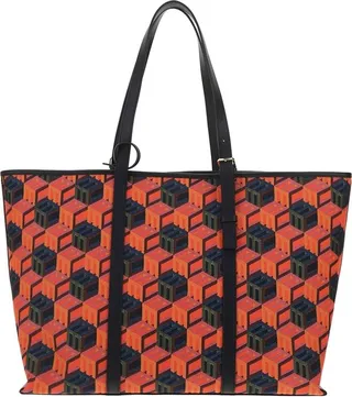 MCM Cubic Monogram Jacquard Tote Bag