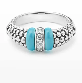 Black Caviar Small 1-Link Diamond Ring