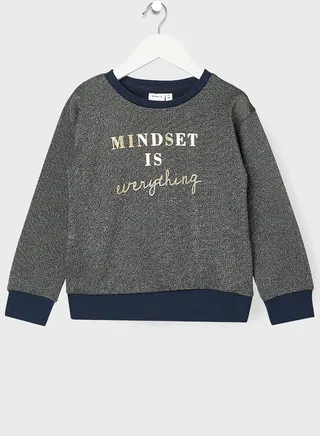 Kids Metallic Long Sleeve Sweatshirt 