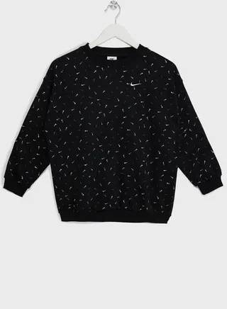 Kids Club Fleece Logo Oversized Sweatshirt 