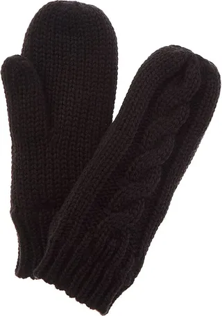 Hat Attack Cable Knit Lined Mittens