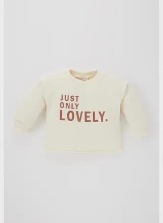 Kids Text Print Sweatshirt 