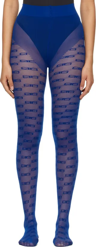 Balenciaga Blue BB Tights