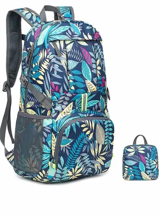 35L Lightweight Hiking Backpack Camping Packable Waterproof Daypacks Rainforest Style Knapsack for Outdoor Travel Cycling School Men Women 