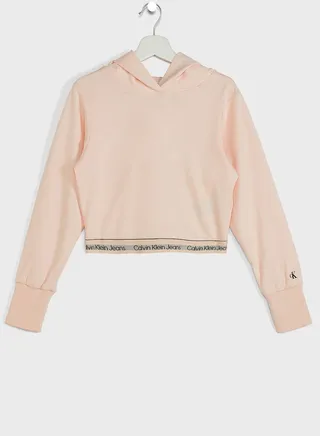 Youth Logo Cropped Hoodie 
