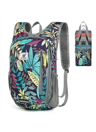 Small Daypack 10L Hiking Backpack Packable Lightweight Travel Day Pack for Women Men(Leaf) 