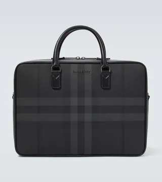 Checked briefcase