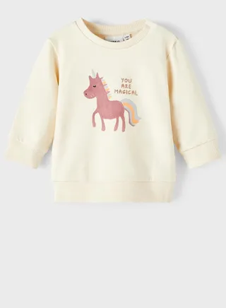 Infant Unicorn Print Sweatshirt 