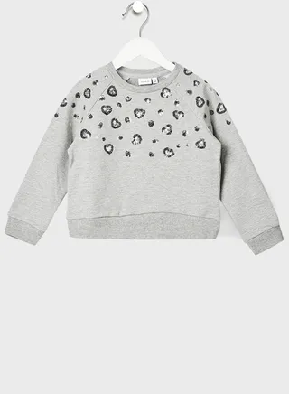 Kids Sequin Long Sleeve Sweatshirt 