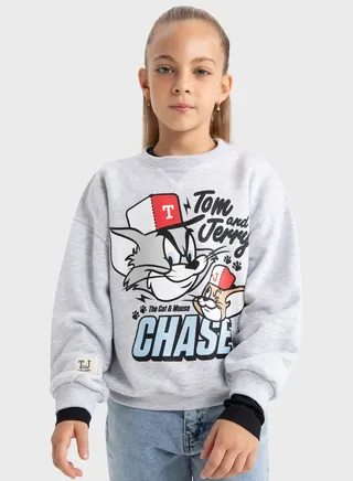 Kids Tom & Jerry Print Sweatshirt 