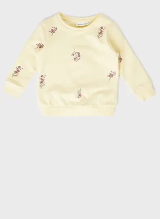 Kids Embroidered Floral Sweatshirt 