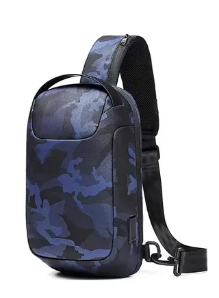 Multifunctional Water-Proof Chest Bag with USB Charging Port and Anti-theft Lock 