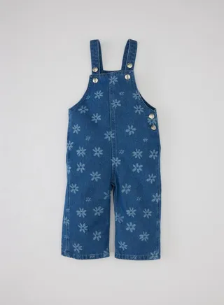 Jean Regular Fit Flower Jumpsuit 