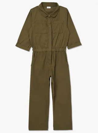 Kids Cinched Waist Jumpsuit Olive 