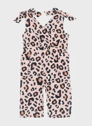 Kids Leopard Print Jumpsuit 