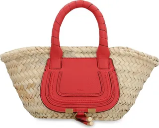 Chloé Marcie Logo Embossed Basket Bag
