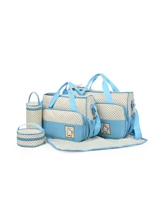 Five-piece set of mother and baby mummy bag large-capacity multi-functional mother waiting for delivery baby bag going out one shoulder Messenger diaper bag 