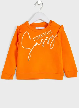 Sweatshirt With Frills 