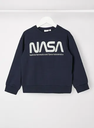 Girls Nasa Long Sleeve Sweatshirt Navy 