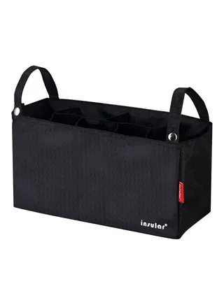 Baby Stroller Organizer Hanging Saddlebag with Bottle Holder 