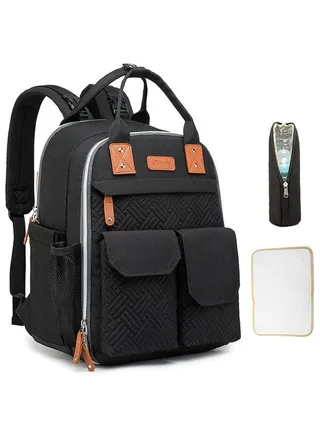 Shoulder Mommy Bag Large capacity waterproof with USB three-piece mother and baby bag Multi-functional mother bag 