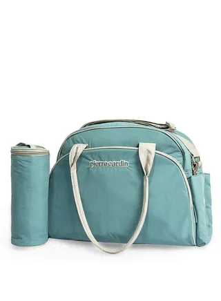 Pierre Cardin Deluxe Diaper Bag with Bottle Holder PB88171 Aqua 