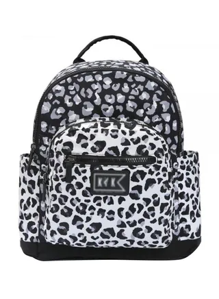 Travel Diaper Bag, Animal Print, Ultra Soft, 7 Multiple Pockets, Stroller Hooks, Changing Mat, Dry-Wet Pouch, Suitable For Mom And Dad, Adjustable Padded Shoulder, Zipper Pockets, Black And White 