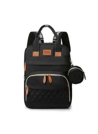 Shoulder Maternity Bag Casual Mommy Bag Large Capacity Anti-Splash Water Bottle Diaper Storage Backpack 