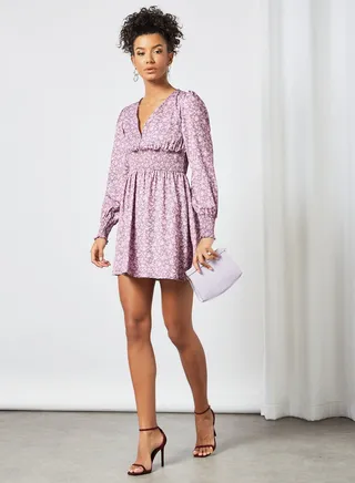 Floral Mini Dress Pink 