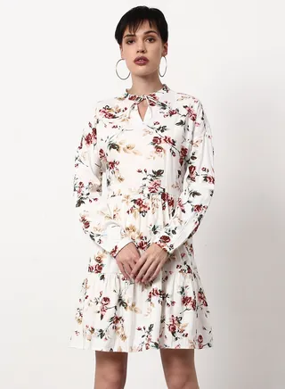 Regular Fit Casual Dress White 