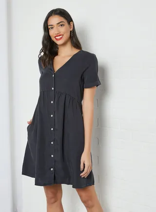 Button up Dress Black 
